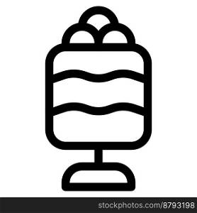 Delicious trifle outline vector illustration