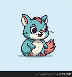Delightful Smiling Squirrel in Vector Style