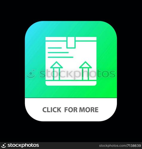 Deliver, Box, Arrow, Up Mobile App Icon Design