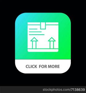 Deliver, Box, Arrow, Up Mobile App Icon Design
