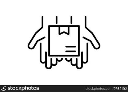Deliver the package icon. Vector illustration design.