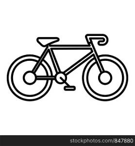 Delivery bike icon. Outline delivery bike vector icon for web design isolated on white background. Delivery bike icon, outline style