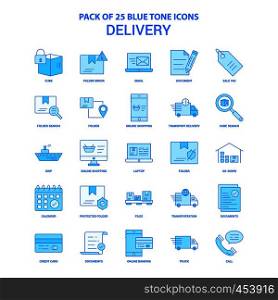 Delivery Blue Tone Icon Pack - 25 Icon Sets