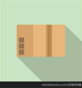 Delivery box icon flat vector. Cardboard package. Empty carton. Delivery box icon flat vector. Cardboard package