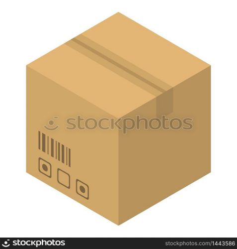 Delivery box icon. Isometric of delivery box vector icon for web design isolated on white background. Delivery box icon, isometric style