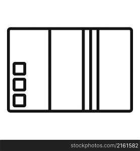 Delivery box icon outline vector. Cardboard package. Empty carton. Delivery box icon outline vector. Cardboard package