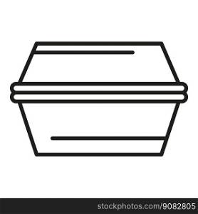 Delivery box icon outline vector. Fast food. Snack package. Delivery box icon outline vector. Fast food