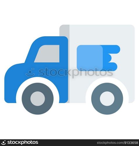 Delivery car for transporting goods and shipment.