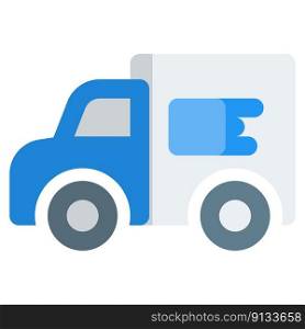 Delivery car for transporting goods and shipment.