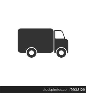 Delivery car vector icon isolated on white background