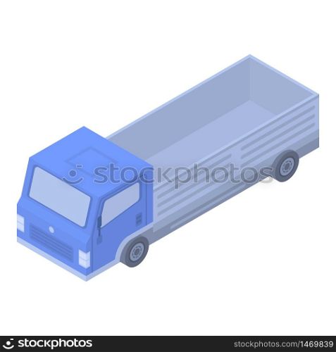Delivery cargo truck icon. Isometric of delivery cargo truck vector icon for web design isolated on white background. Delivery cargo truck icon, isometric style