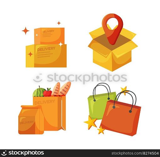 delivery icon elements for delivery concept vector illustration
