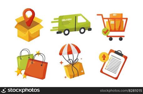 delivery icon elements for delivery concept vector illustration