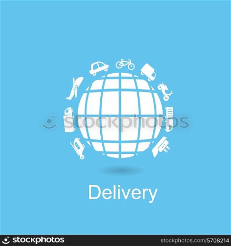 Delivery icon. Flat modern style vector design