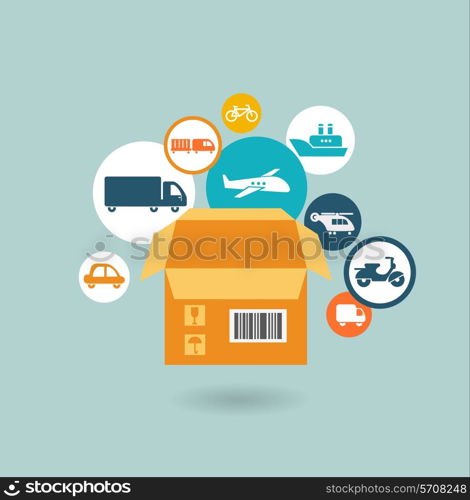 Delivery icon. Flat modern style vector design