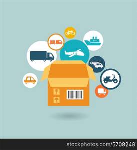 Delivery icon. Flat modern style vector design