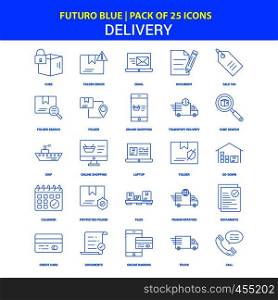 Delivery Icons - Futuro Blue 25 Icon pack