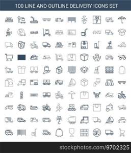 Delivery icons Royalty Free Vector Image