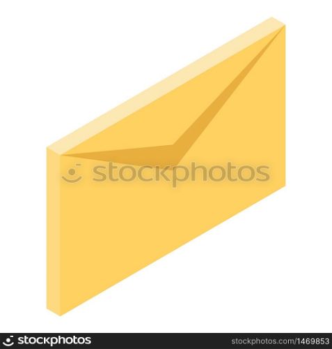 Delivery letter icon. Isometric of delivery letter vector icon for web design isolated on white background. Delivery letter icon, isometric style