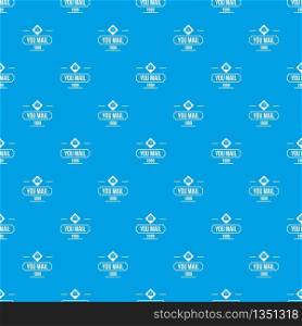 Delivery mail pattern vector seamless blue repeat for any use. Delivery mail pattern vector seamless blue