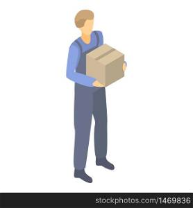 Delivery man icon. Isometric of delivery man vector icon for web design isolated on white background. Delivery man icon, isometric style