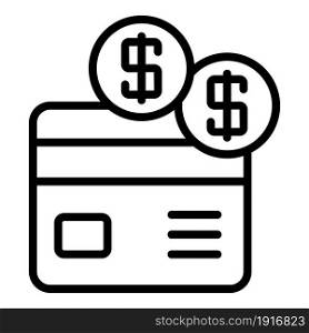 Delivery money icon outline vector. Cash payment. Cargo business. Delivery money icon outline vector. Cash payment