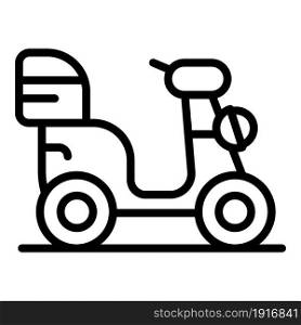 Delivery motorbike icon outline vector. Scooter courier. Express shipping. Delivery motorbike icon outline vector. Scooter courier