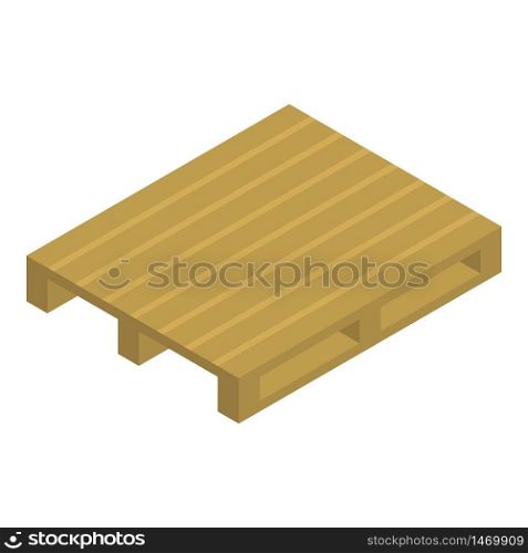 Delivery pallet icon. Isometric of delivery pallet vector icon for web design isolated on white background. Delivery pallet icon, isometric style