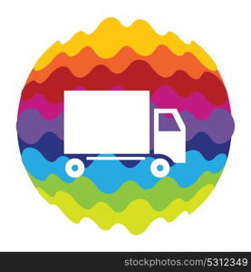 Delivery Rainbow Color Icon for Mobile Applications and Web EPS10. Delivery Rainbow Color Icon for Mobile Applications and Web