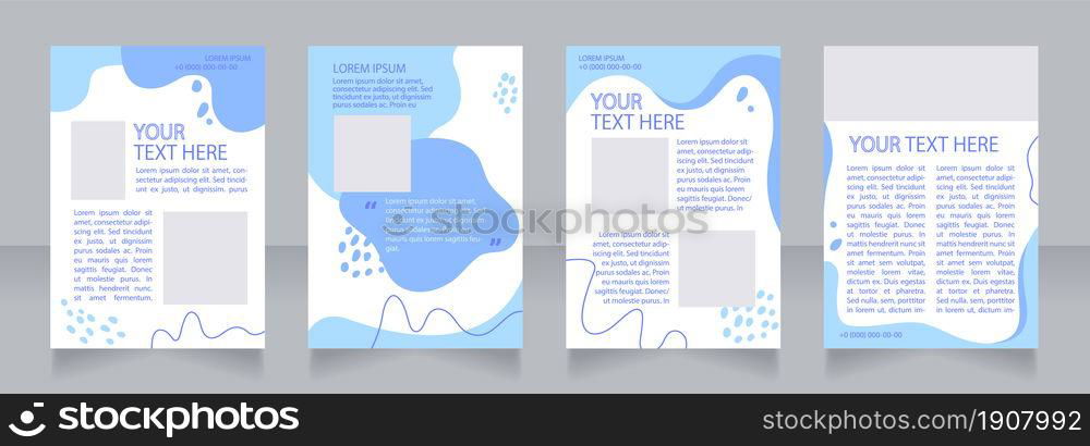 Delivery service advertisement blank brochure layout design. Vertical poster template set with empty copy space for text. Premade corporate reports collection. Editable flyer paper pages. Delivery service advertisement blank brochure layout design