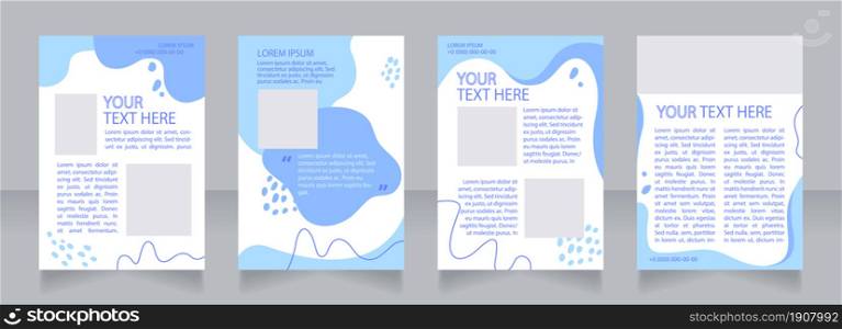 Delivery service advertisement blank brochure layout design. Vertical poster template set with empty copy space for text. Premade corporate reports collection. Editable flyer paper pages. Delivery service advertisement blank brochure layout design