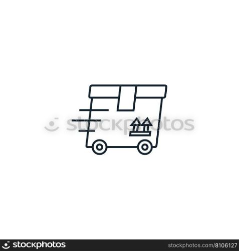 Delivery service creative icon line from Vector Image