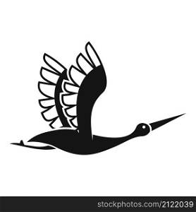 Delivery stork icon simple vector. Baby bird. Crane stork. Delivery stork icon simple vector. Baby bird