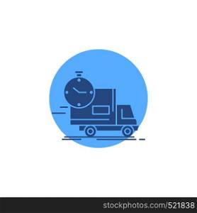 delivery, time, shipping, transport, truck Glyph Icon.. Vector EPS10 Abstract Template background