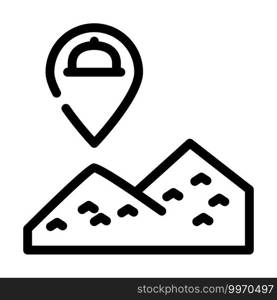 delivery to mountain catering service line icon vector. delivery to mountain catering service sign. isolated contour symbol black illustration. delivery to mountain catering service line icon vector illustration