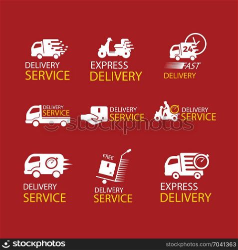 delivery transportation vehicle. delivery transportation vehicle vector