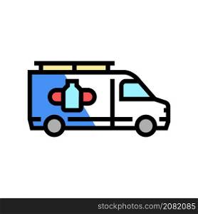delivery truck color icon vector. delivery truck sign. isolated symbol illustration. delivery truck color icon vector illustration