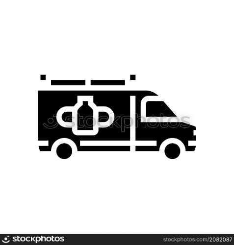 delivery truck glyph icon vector. delivery truck sign. isolated contour symbol black illustration. delivery truck glyph icon vector illustration