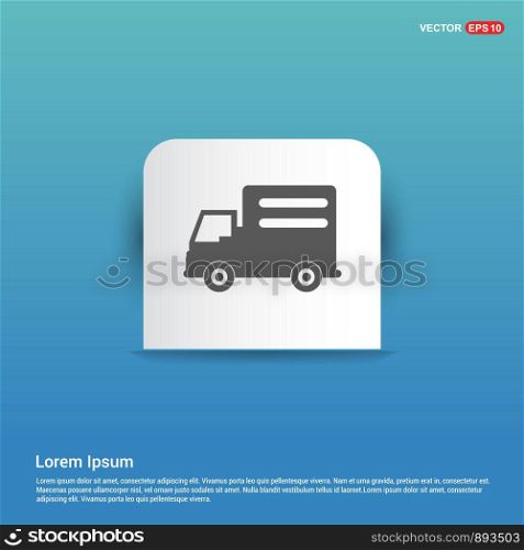 Delivery truck icon - Blue Sticker button