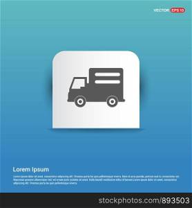 Delivery truck icon - Blue Sticker button