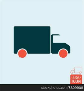 Delivery truck icon. Cargo shipping symbol. Vector illustration. Delivery truck icon