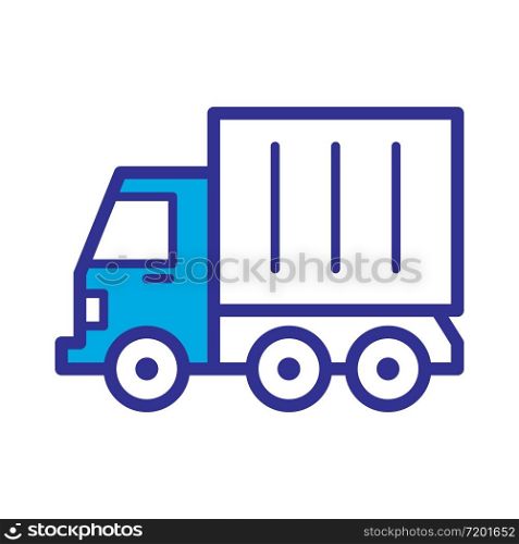 delivery truck icon, color style