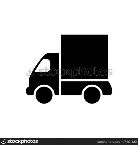 delivery truck icon, glyph style