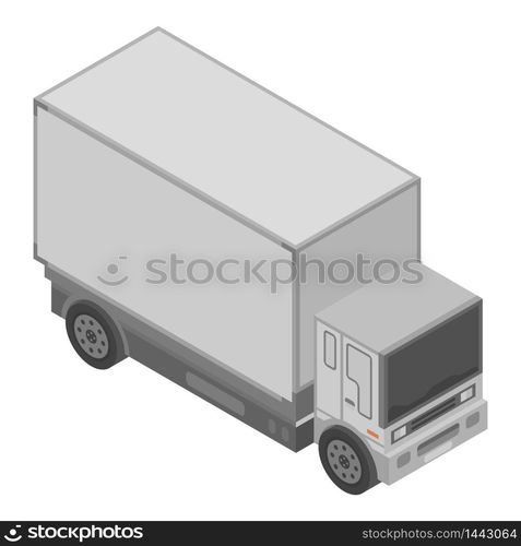 Delivery truck icon. Isometric of delivery truck vector icon for web design isolated on white background. Delivery truck icon, isometric style