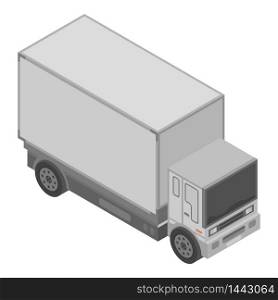 Delivery truck icon. Isometric of delivery truck vector icon for web design isolated on white background. Delivery truck icon, isometric style