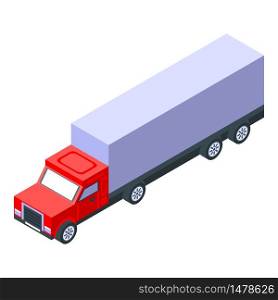 Delivery truck icon. Isometric of delivery truck vector icon for web design isolated on white background. Delivery truck icon, isometric style