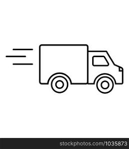 delivery truck icon on white background vector illustration.. delivery truck icon on white background vector illustration