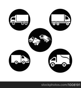 delivery truck icon template design