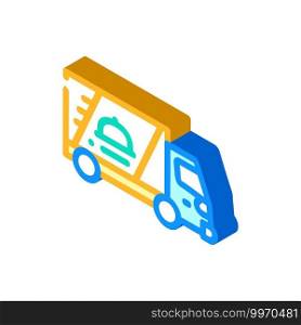 delivery truck isometric icon vector. delivery truck sign. isolated symbol illustration. delivery truck isometric icon vector illustration color
