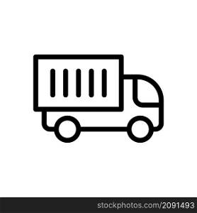 delivery truck line icon